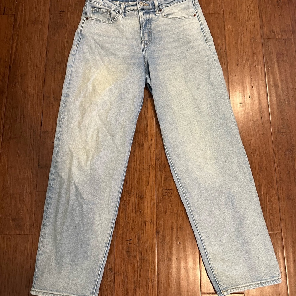 Light Blue High-Rise Baggy Jeans